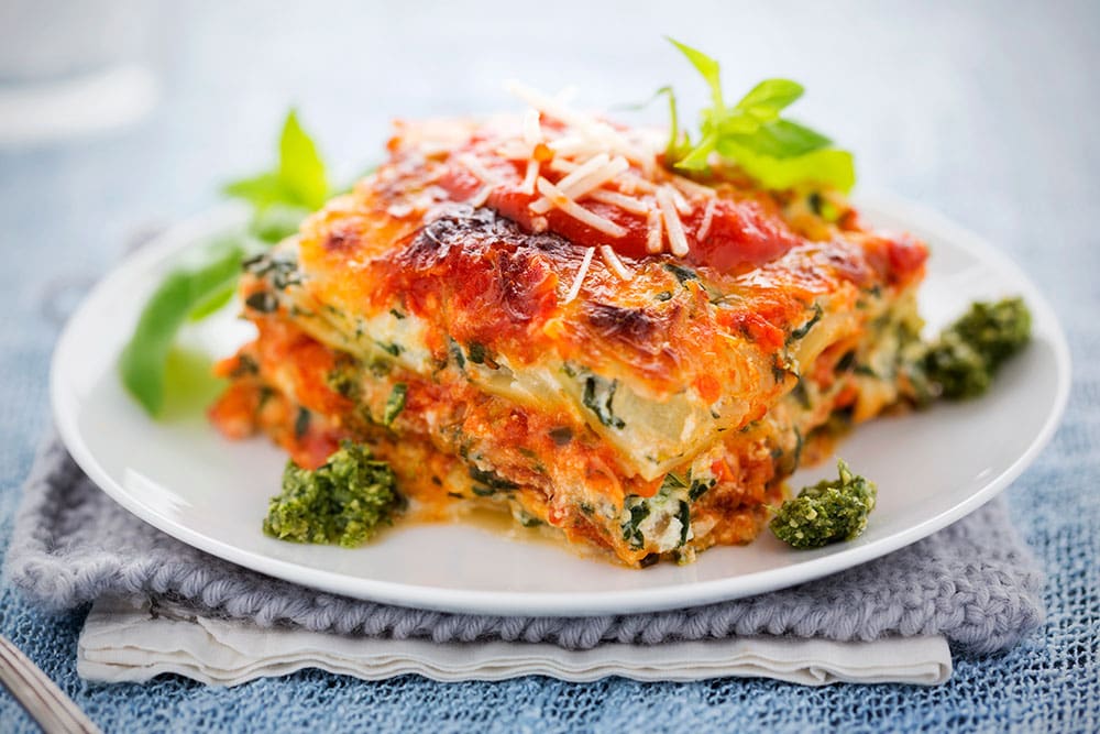 Vegetable Lasagna with Spinach