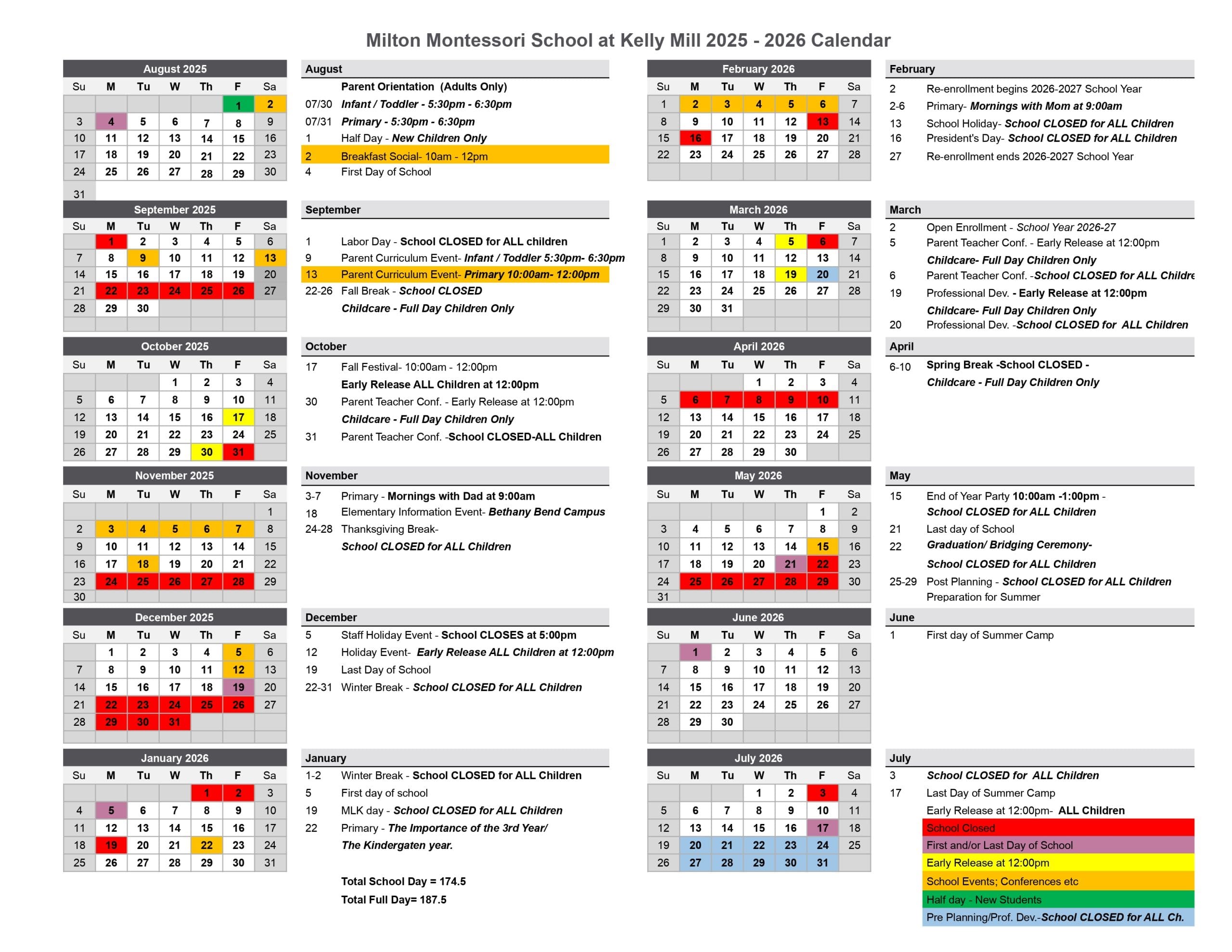 MMS 2025-2026 Calendar